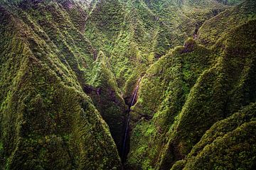 Waterfall Hawaii van Walljar