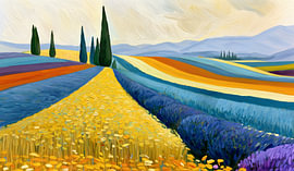 Colourful Landscape Abstract #2 by Jacky