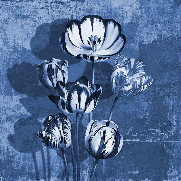 Tulips - Shades of Blue van Marja van den Hurk