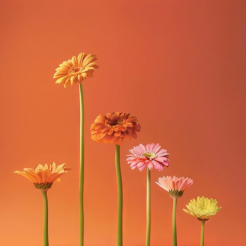 Gerbera - Impression d'art floral minimaliste