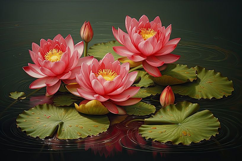 Fleurs de lotus par Wall Wonder