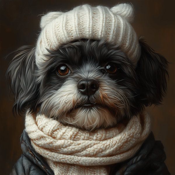 Bolonka dressed for winter by Ton Kuijpers