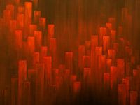 paysage rouge fantaisie abstrait