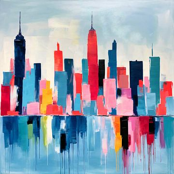 Abstracte skyline van New York van ARTemberaubend