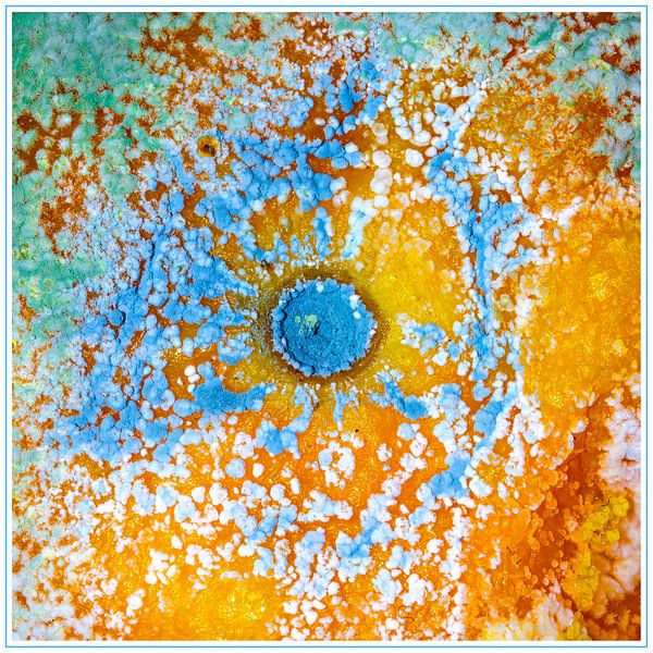 composition en bleu, vert, blanc et orange par Shop bij Rob