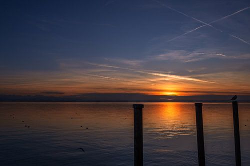 BODENSEE : ZONSONDERGANG IN FRIEDRICHSHAFEN