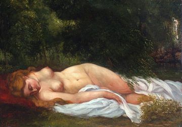 Gustave Courbet - Nu féminin couché (1866) sur Peter Balan