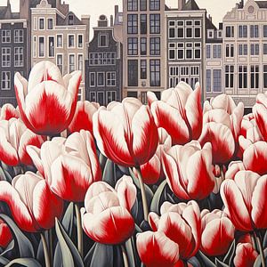 Tulipes d'Amsterdam sur Color Square