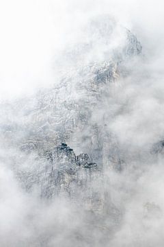 Neblige Berge in Slowenien