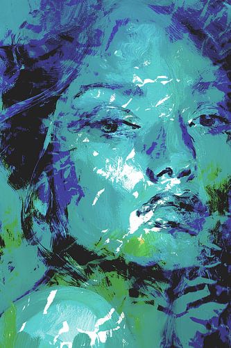 Abstract vrouwenportret no. 3 van Diana Mets