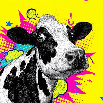 Pop-Art Kuh Nr. 1 von Digital Picture Art