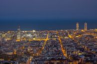 Barcelona bij nacht van Detlef Hansmann Photography thumbnail