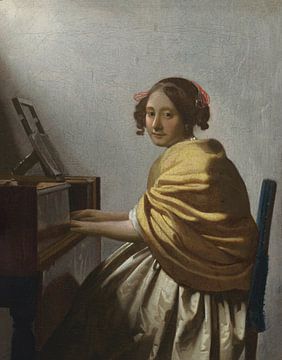 Jonge vrouw bij het virginaal, Johannes Vermeer