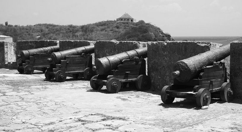 Kanonen Fort Beekenburg, schwarz-weiße Version von Melissa vd Bosch