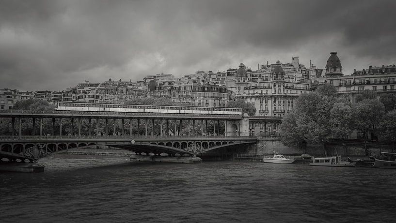 Pont de Bir-Hakeim in Parijs van Toon van den Einde
