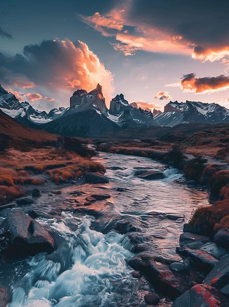 Magisch bergpanorama van fernlichtsicht