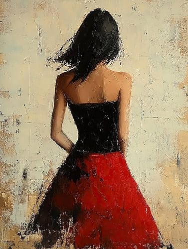 Jupe rouge élégante