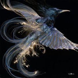 Vögelchen in Ölfarbe von Gelissen Artworks