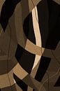 Modern abstract minimalistisch retro kunstwerk in bruin, beige, zwart I van Dina Dankers thumbnail