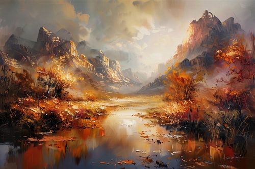 Lichtgevend landschap