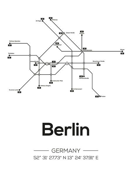 Berlijn Metrolijnen van MDRN HOME
