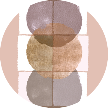 Scandinavisch minimalisme Warm beige van Mad Dog Art