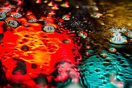 Rood en groen schuim