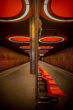 Fotografie Belgien Architektur - Die U-Bahn Station Pannenhuis der LIne 6 in Brüssel