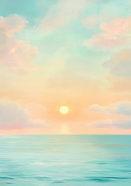 Sunrise sea pastel sky by Niklas Maximilian