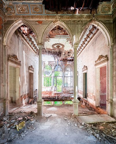 Palais abandonné en mauvais état.