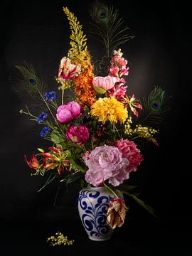 Oud hollandse kleurrijke bloemen!! van simone swart