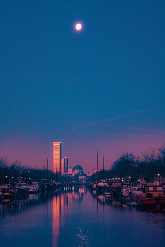 Achmea-Turm bei Sonnenaufgang