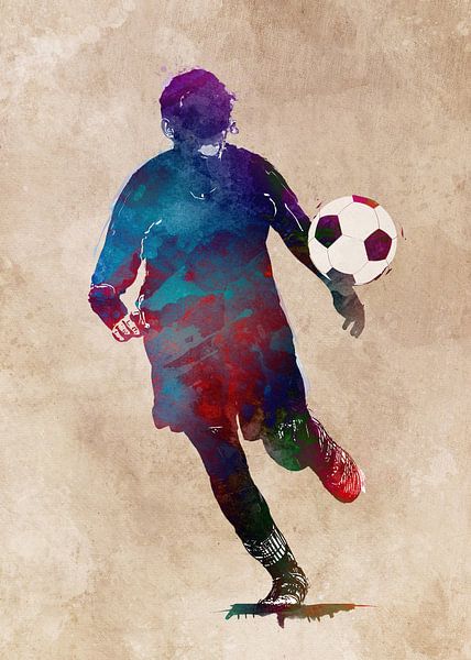 Fußballspieler 3 Sport Kunst #Fußball #Fußball von JBJart Justyna Jaszke