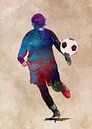 Fußballspieler 3 Sport Kunst #Fußball #Fußball von JBJart Justyna Jaszke Miniaturansicht