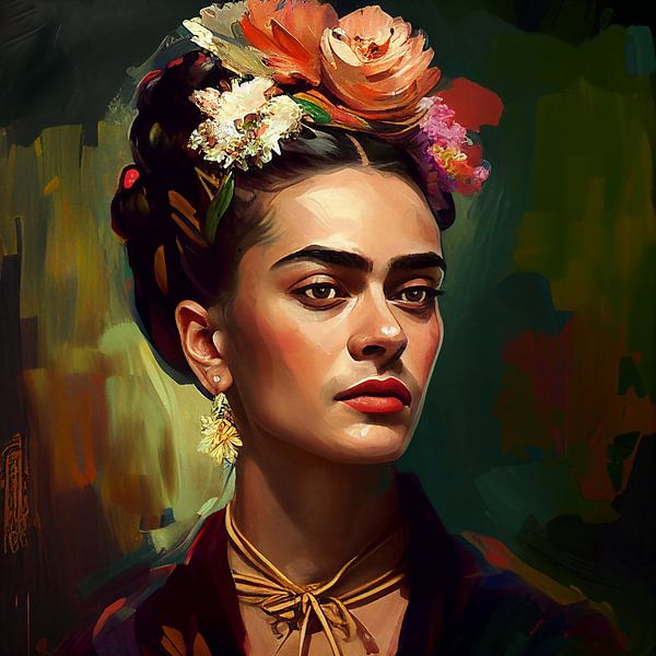 Frida oilpainting by Bianca ter Riet