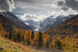 Blick auf den Morteratschgletscher in der Schweiz von Menno Schaefer