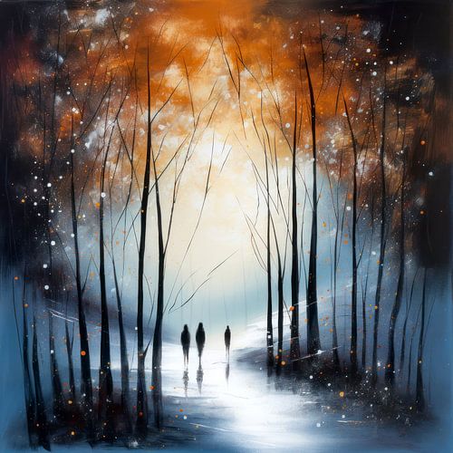 Peinture abstraite moderne de fantaisie sur Preet Lambon