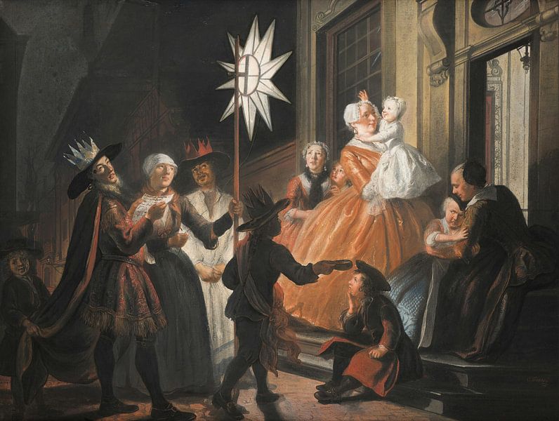 Zingen rond de ster op de twaalfde nacht, Cornelis Troost.... van Meesterlijcke Meesters