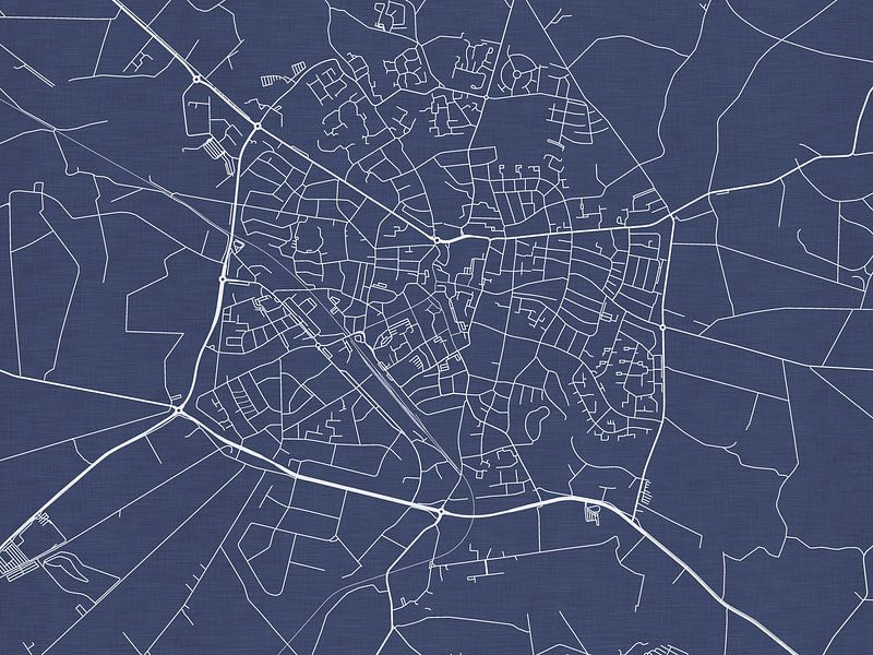 Kaart van Winterswijk in Royaal Blauw van De Kaartenwinkel