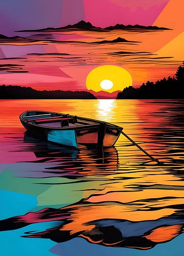Rêve vibrant au bord du lac