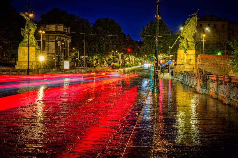 Rain night in Turin: Reflections and Rhythms by Bart Ros