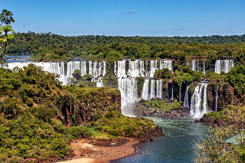 The Iguazu Falls between Argentina and Brazil