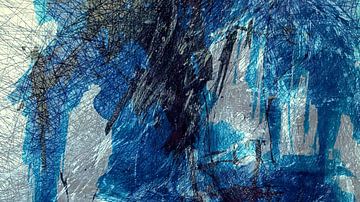 Experiment in zwart, wit en blauw van Anita Snik-Broeken