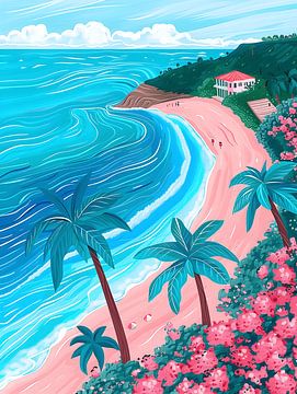 The Pink Beach van Gypsy Galleria
