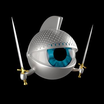 Ritter-Auge mit Schwertern und Rüstung