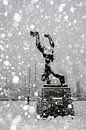 Zadkine Rotterdam winter van Alain Ulmer thumbnail