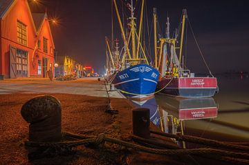 Zoutkamper haven bij nacht met WR71 van Jan Georg Meijer