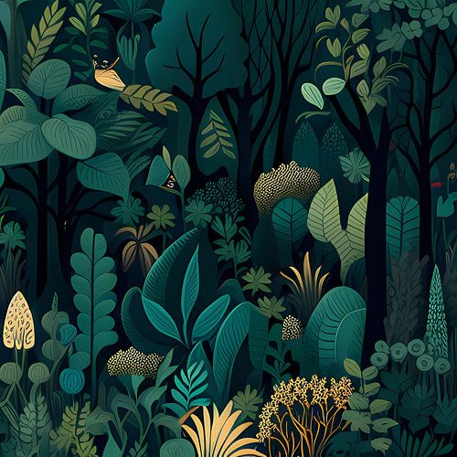 Illustration de la forêt enchantée