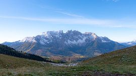 Beautiful Fine Art View on the Latemar in the Dolomites South Tyrol with Free Space von Sebastian Czech