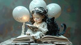 Girl reads a book... by Ans Bastiaanssen